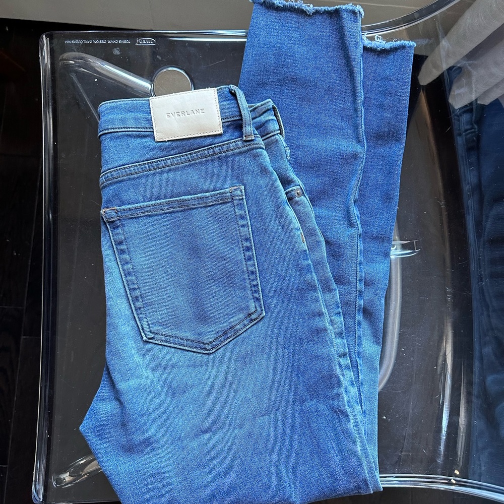 Everlane High Rise Skinny Jean - medium wash, size 27 ankle - like new